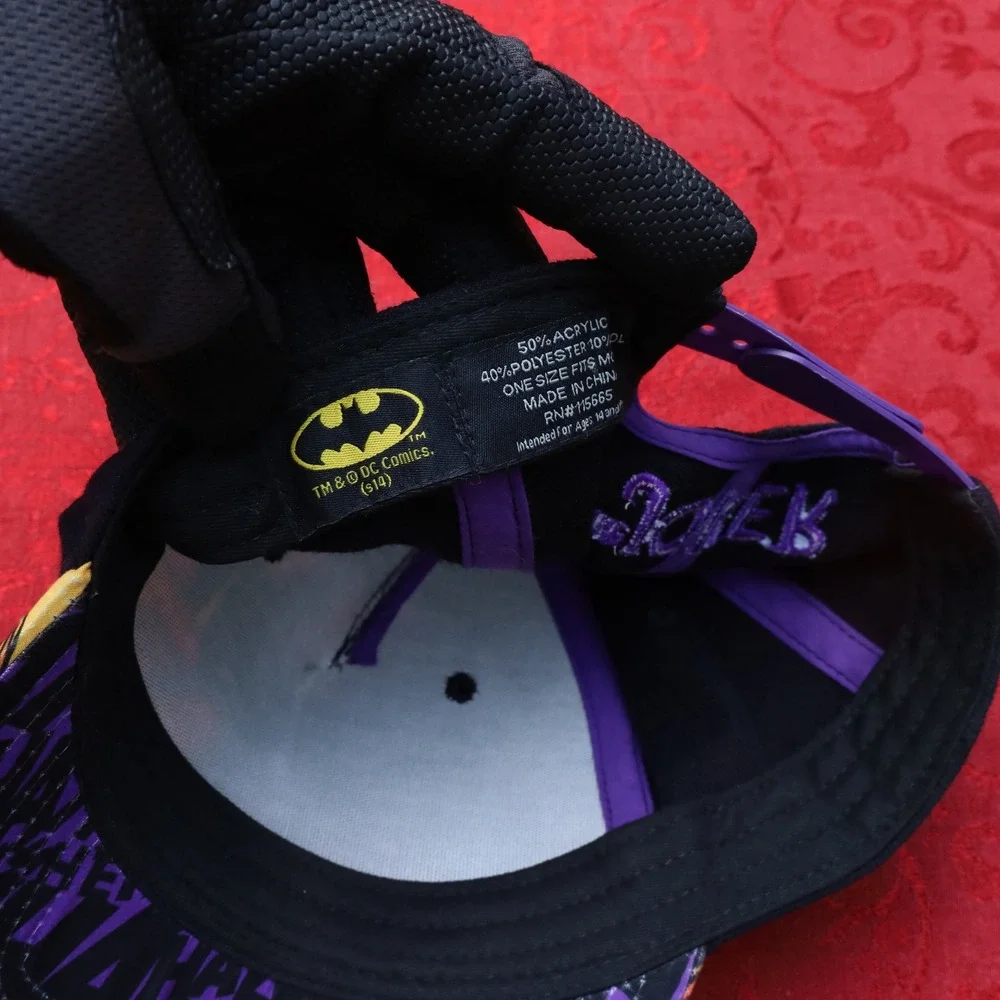 DC Comics The Joker Snapback Hat Mens OSFM Multi Color Excellent Graphic Cap